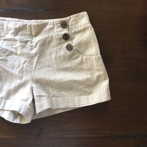 Forever 21 Cotton/linen blend sailor shorts